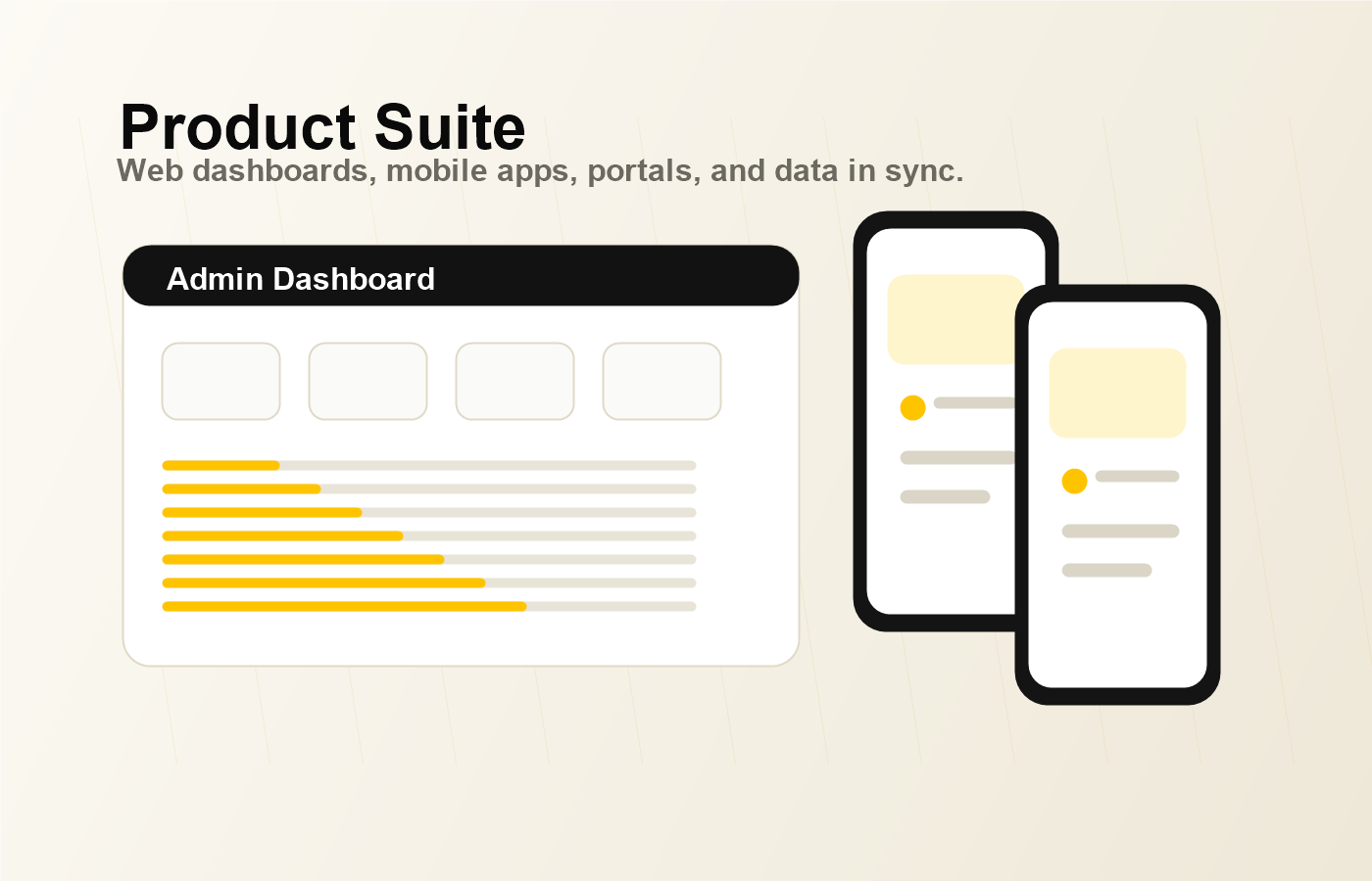 Web and mobile product suite concept